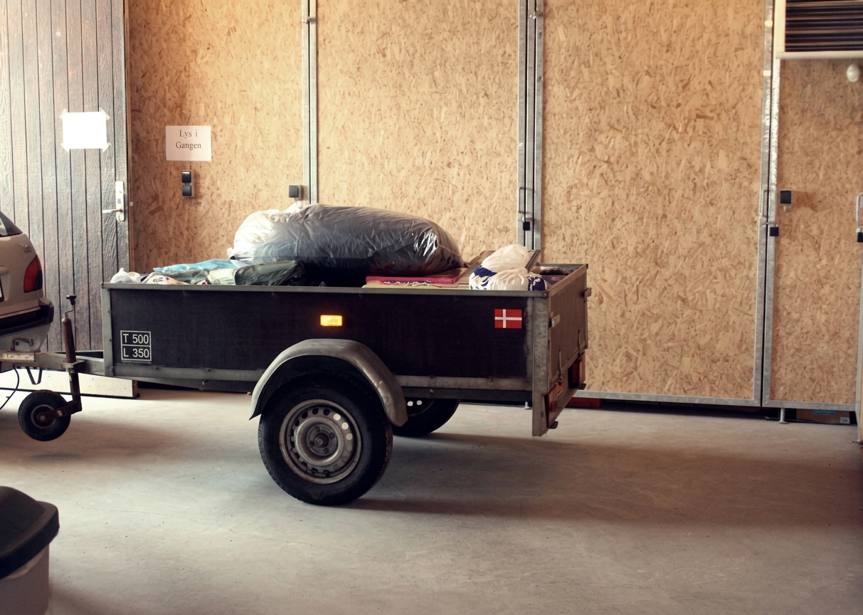Trailer i port